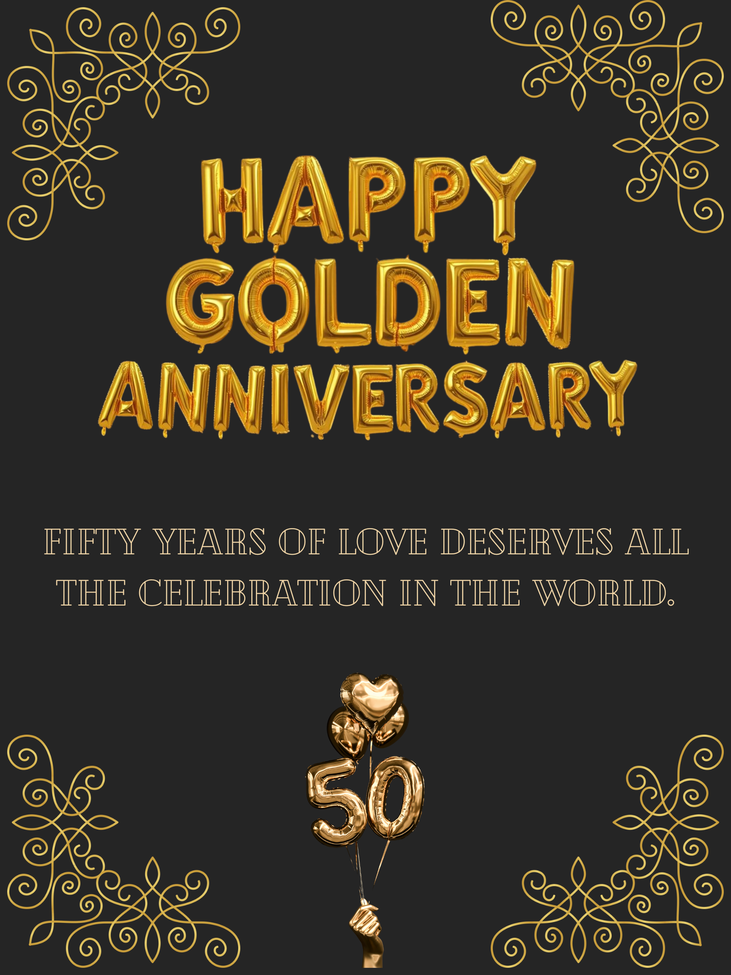50th Anniversary Cake Card