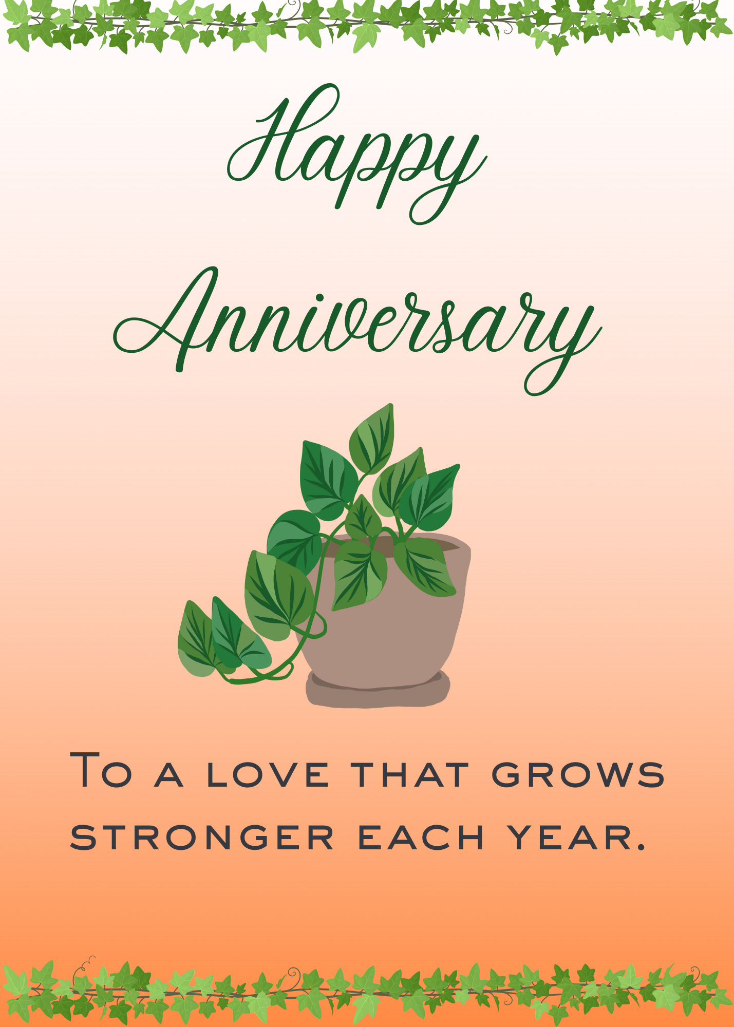 Happy Anniversary Cake Card
