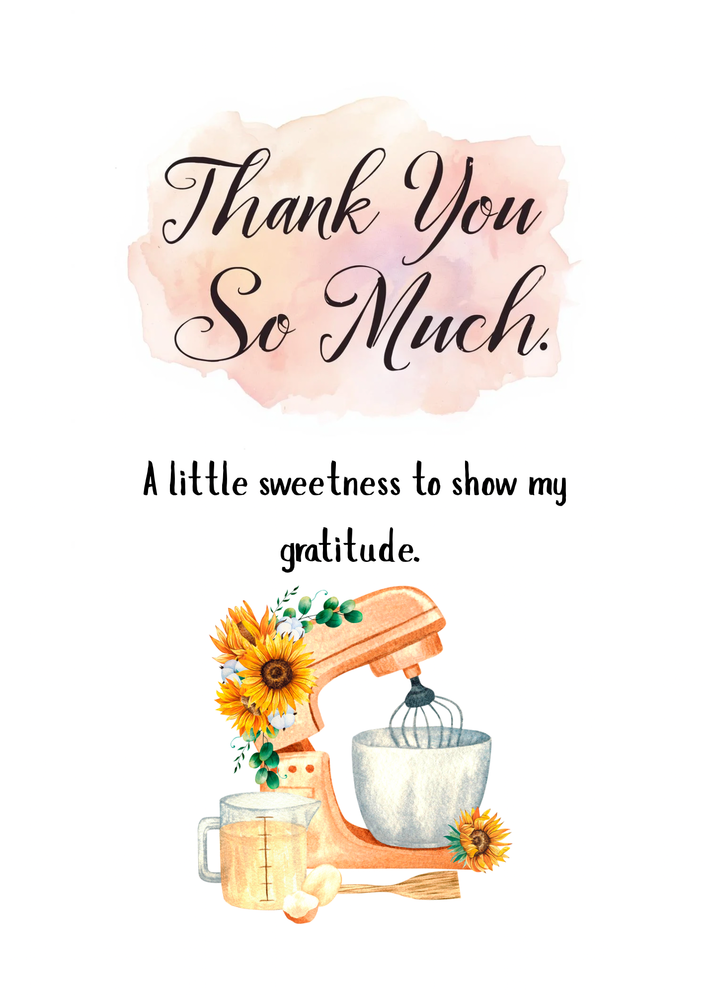 Thank You Cake Card