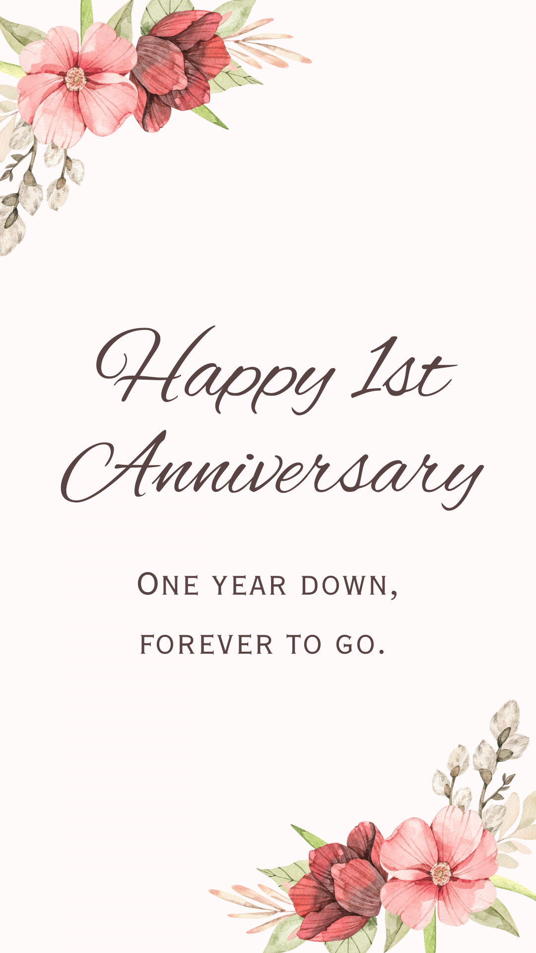 1st Anniversary Cake Card