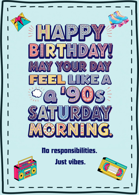 Gen X Birthday Cake Card
