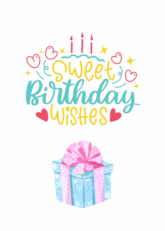 Birthday Wishes Cake Card