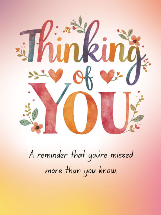 Miss You Cake Card