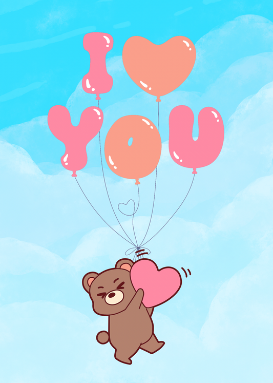 I Love You Cake Card