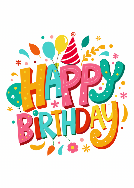 Happy Birthday Cake Card