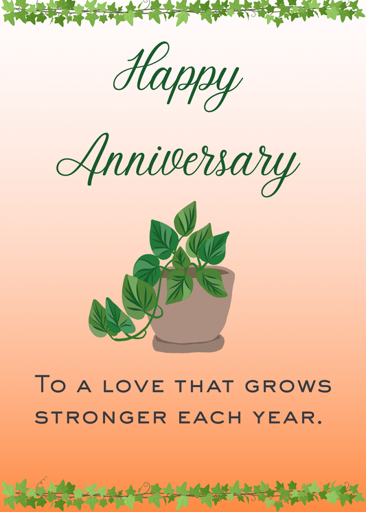 Happy Anniversary Cake Card