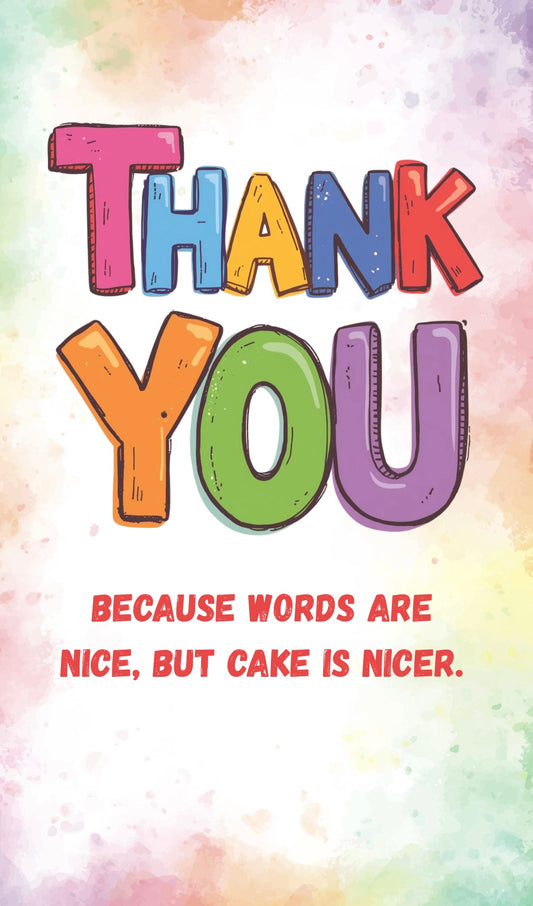 Thank You Cake Card
