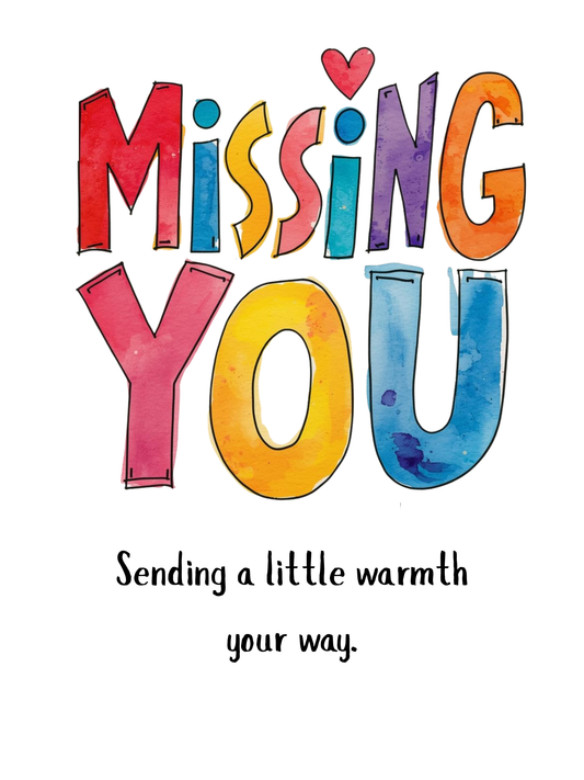 Miss You Cake Card