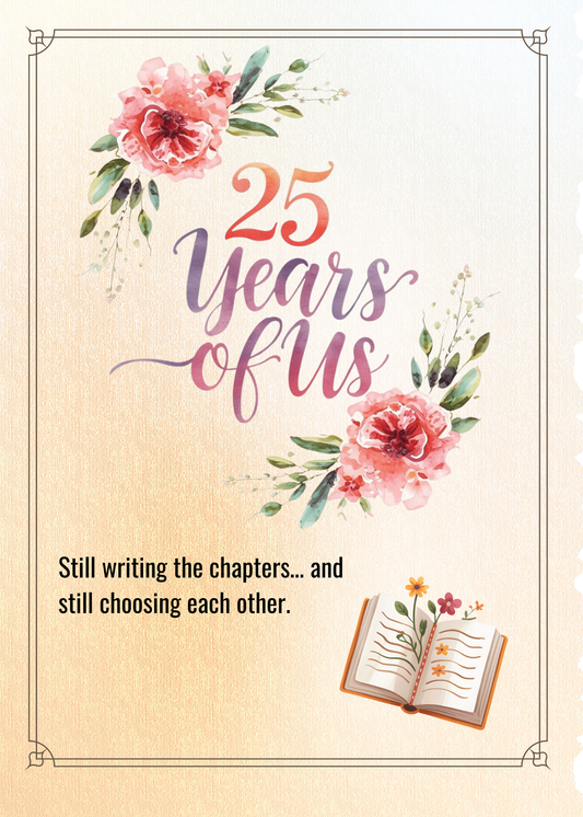 25th Anniversary Cake Card