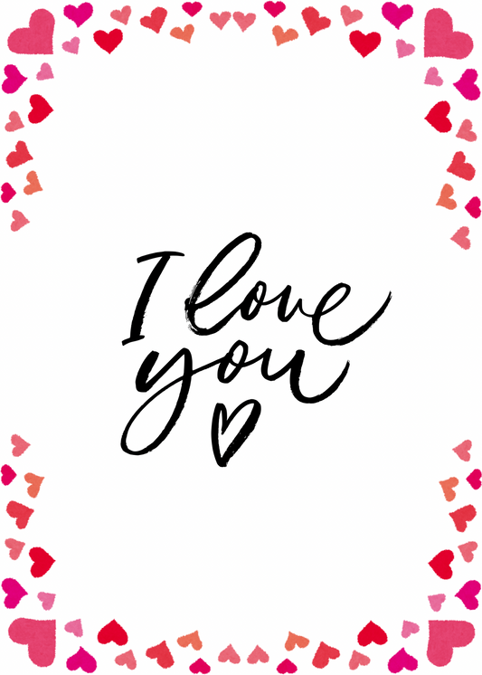 I Love You Cake Card