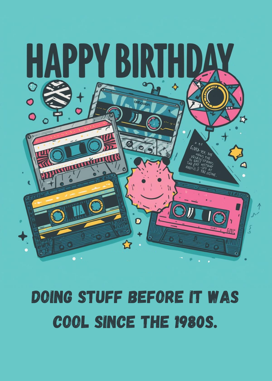 Gen X Birthday Cake Card