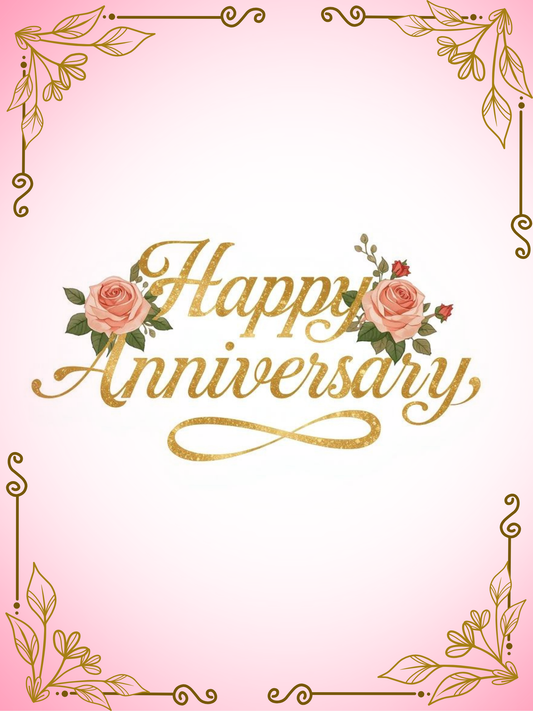 Happy Anniversary Cake Card