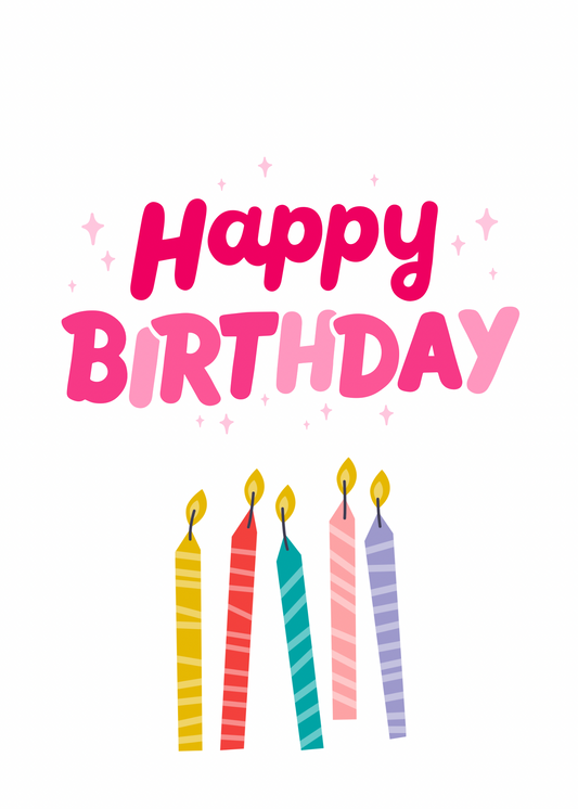 Happy Birthday Cake Card