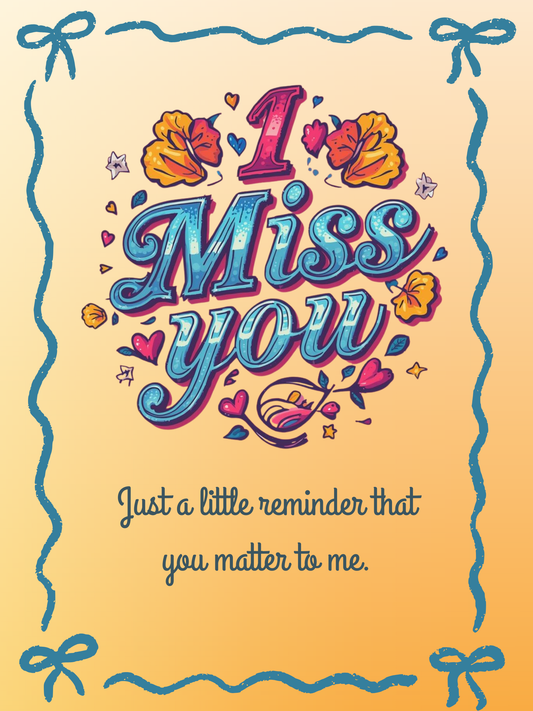 Miss You Cake Card