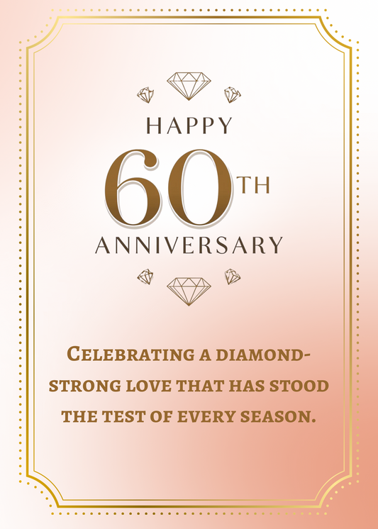 60th Anniversary Cake Card