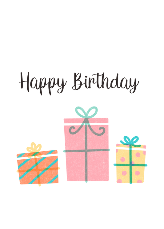 Happy Birthday Cake Card