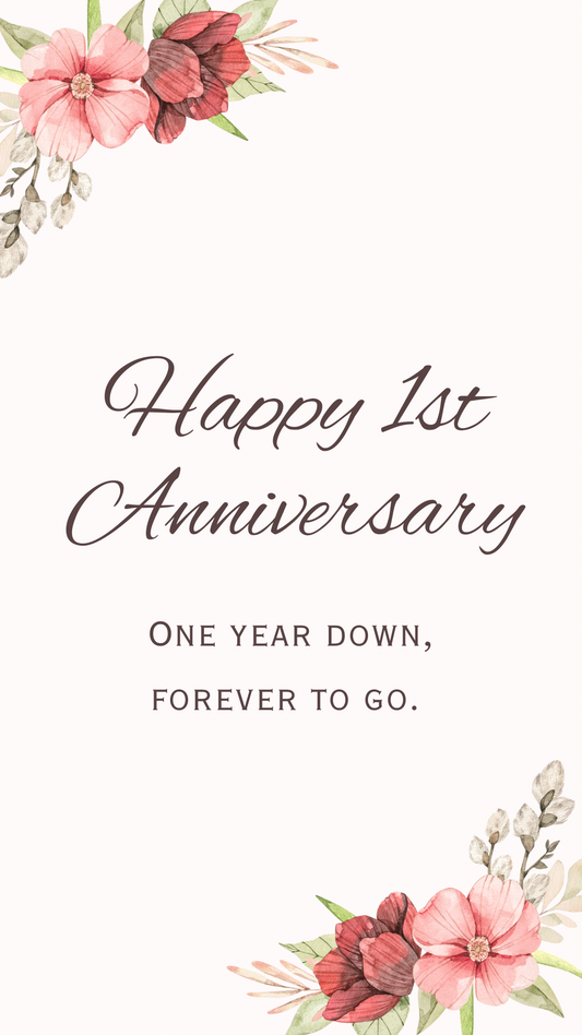 1st Anniversary Cake Card